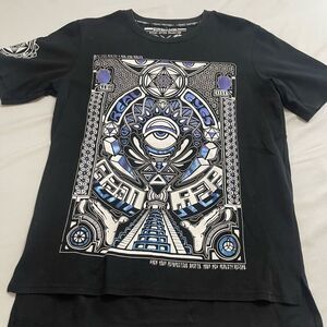 Rage Nation Real Eyes Realize Black T-Shirt Size Small